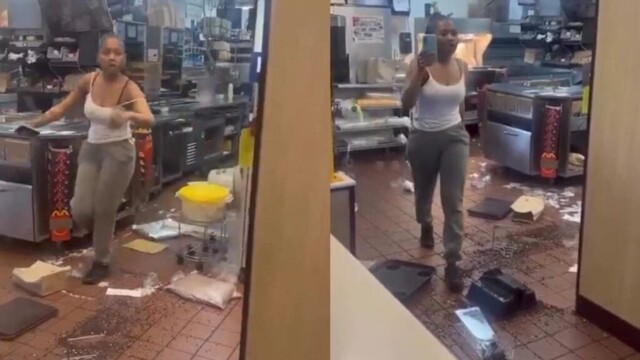 Женщина в США разгромила кухню McDonald’s