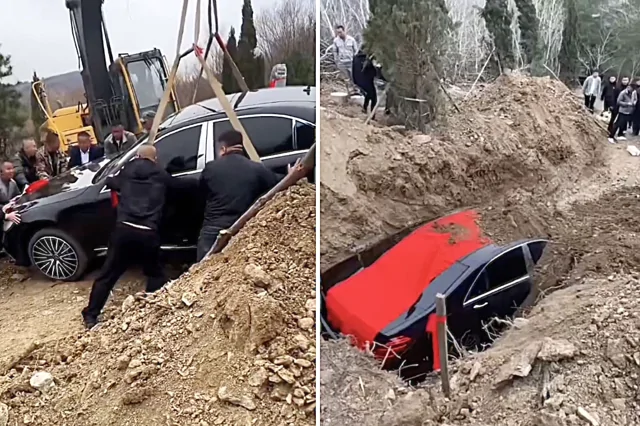 Бизнесмена похоронили вместе с его Mercedes