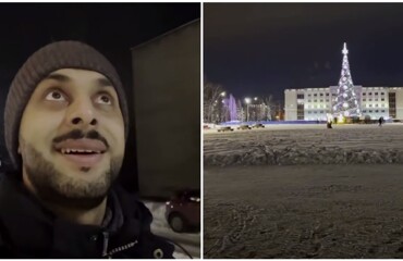 Пивной магазин украсили богаче, чем городскую ёлку