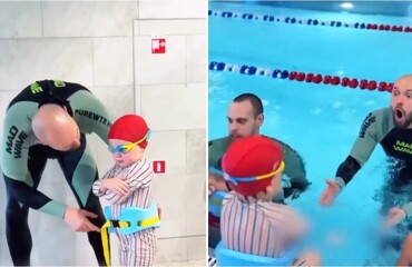 Тренер по плаванию показал, что значит быть преданным своему делу