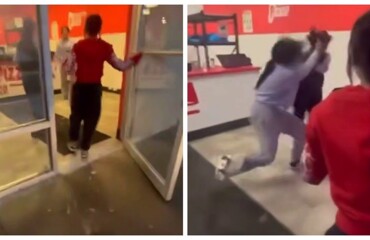 Девушка дала отпор задире