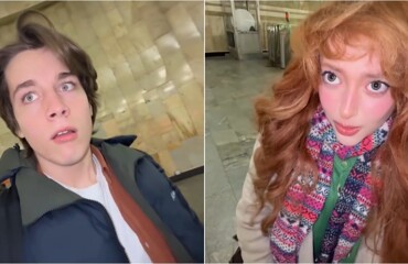 Парень и девушка исполнили в метро песню «Улетай на крыльях ветра»