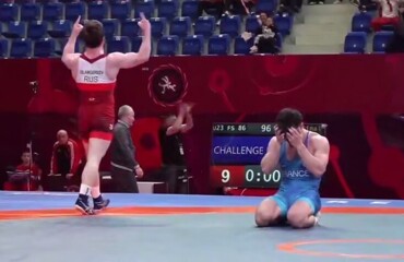 Эффектный приём российского борца