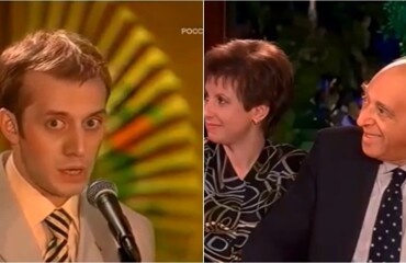 Молодой Сергей Бурунов показывает пародию на Владимира Этуша