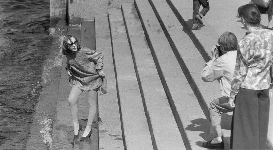 Фотосессия на берегу Невы, 1991 год