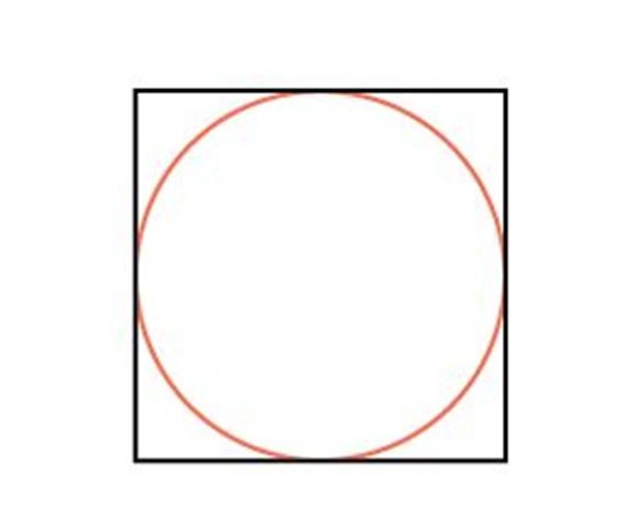 В квадрат вписаны два круга. Круг в квадрате. Круг внутри квадрата. Рисование круга в квадрате. Круг вписанный в квадрат.