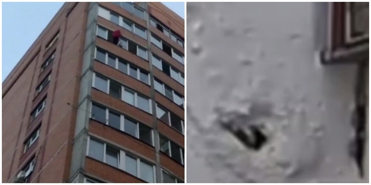 Мужчина выпал с балкона. 13 Этаж. Падения 13 этажа в Казани.
