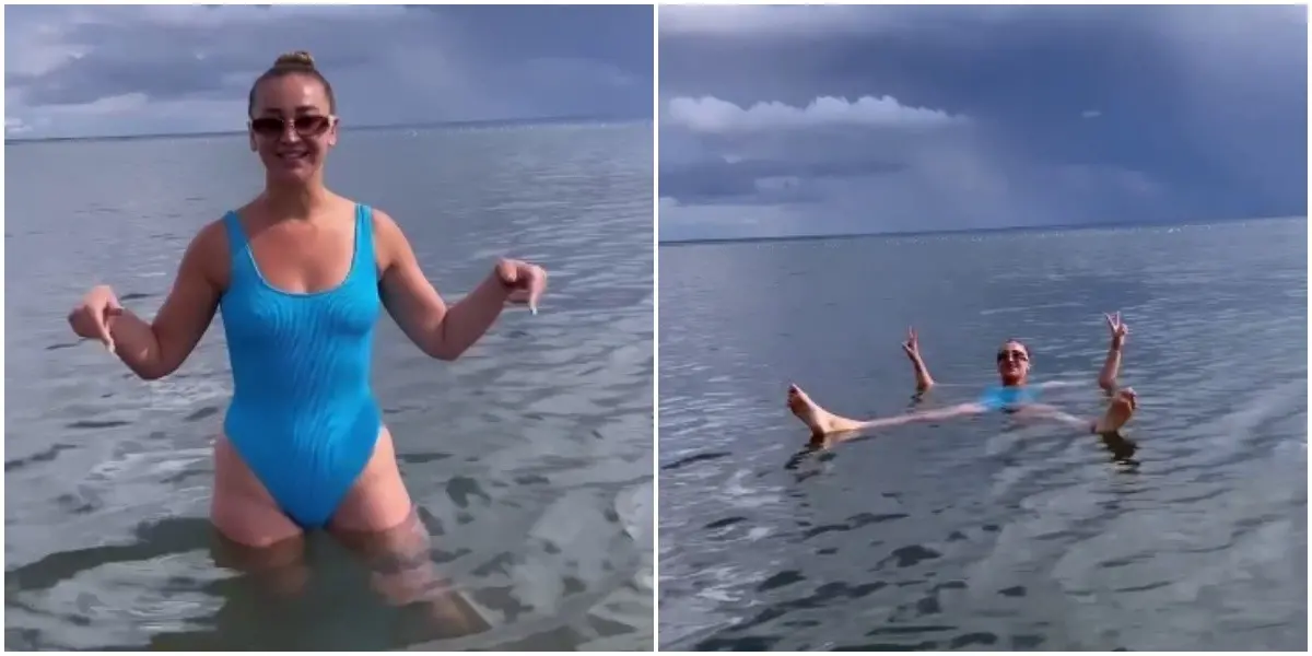 Телефон побывал в воде. Бузова в Яровом. Держаться на воде. Русские заходят в воду.